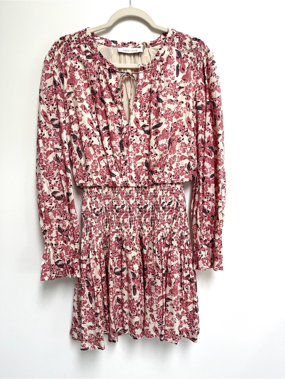 Anthropologie, Bishop + Young Genevieve smoked waist mini dress. Size medium